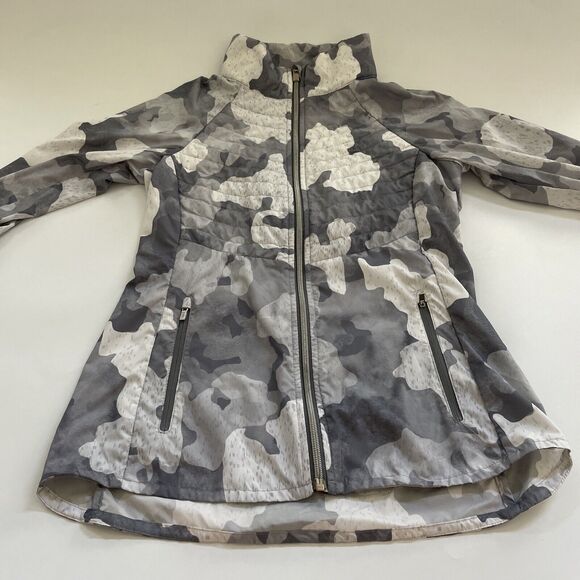 ATHLETA PrimaLoft Jacket Womens Camo Full Zipper Lightweight Windbreaker Size XS - Picture 2 of 13